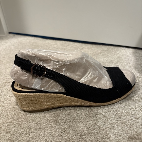 Life Stride Black Espadrille Wedges - Picture 3 of 5